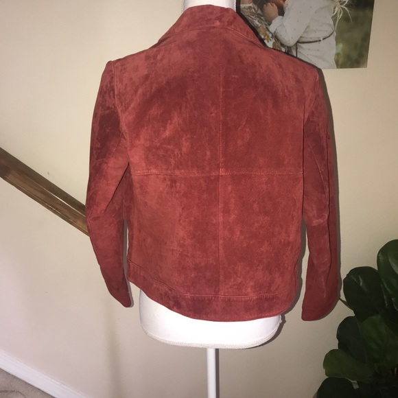 zara red suede jacket